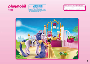 Manual Playmobil set 6855 Fairy Tales Castle stable