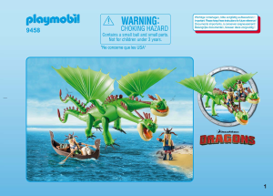 Manual Playmobil set 9458 Dragons Ruffnut and Tuffnut with Barf and Belch