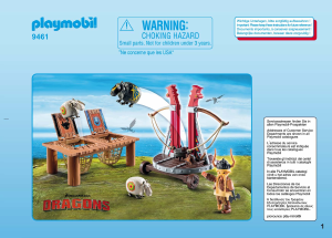 Manual Playmobil set 9461 Dragons Bocarra com Catapulta para Ovelhas