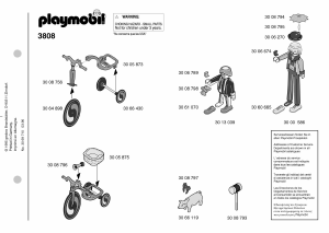 Manual de uso Playmobil set 3808 Circus Triciclo con payasos