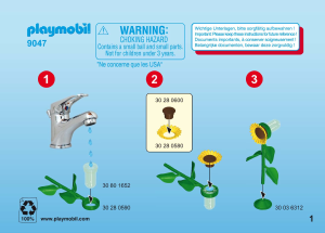 Manual Playmobil set 9047 Circus Clown and squirting sunflower