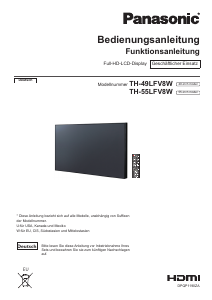 Bedienungsanleitung Panasonic TH-49LFV8W LCD monitor