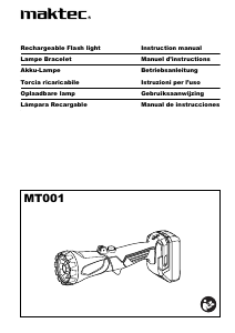 Manual de uso Maktec MT001 Linterna