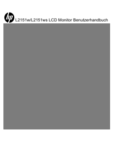 Bedienungsanleitung HP L2151w LCD monitor