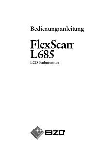 Bedienungsanleitung Eizo FlexScan L685 LCD monitor