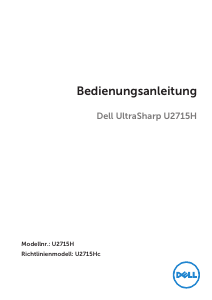 Bedienungsanleitung Dell U2715H UltraSharp LCD monitor