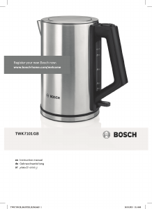 Bedienungsanleitung Bosch TWK7101GB Wasserkocher