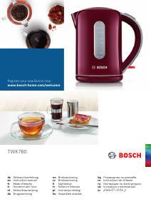 Kullanım kılavuzu Bosch TWK7601 Çaydanlık