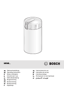 Manual Bosch MKM6000 Moinho de café
