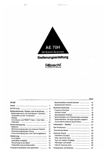 Bedienungsanleitung Albrecht AE 70 H Funkscanner