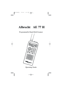 Handleiding Albrecht AE 77 H Radioscanner