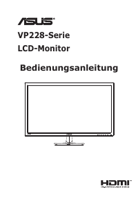 Bedienungsanleitung Asus VP228H LCD monitor