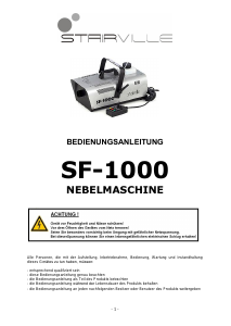 Bedienungsanleitung Stairville SF-1000 Nebelmaschine