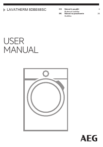 Návod AEG T8DBE68SC Sušička