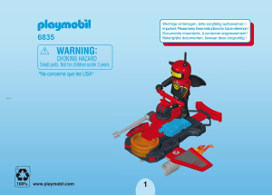 Manuál Playmobil set 6835 Space Firebot s létajícími disky