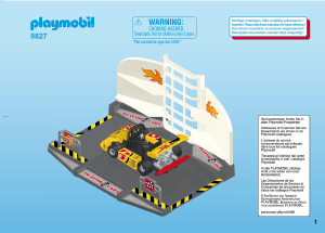 Handleiding Playmobil set 9827 Racing Go kart werkplaats