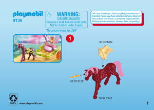 Manual de uso Playmobil set 9136 Fairy World Flor con carro