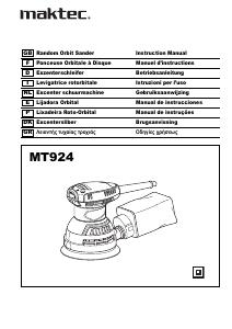 Manual Maktec MT924 Orbital Sander