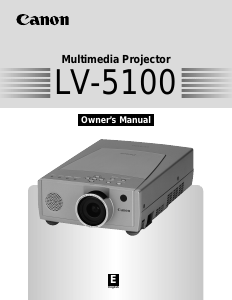Manual Canon LV-5100 Projector
