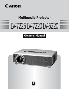 Manual Canon LV-5220 Projector