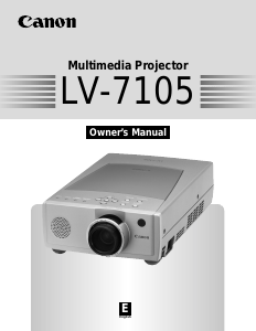 Handleiding Canon LV-7105 Beamer