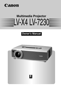 Manual Canon LV-7230 Projector