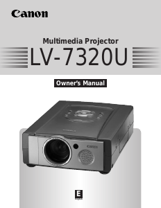 Manual Canon LV-7320 Projector