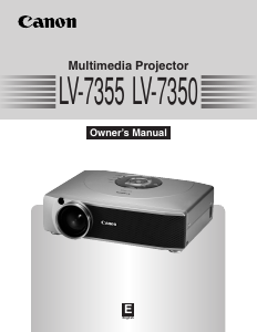 Manual Canon LV-7350 Projector