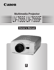 Manual Canon LV-7555 Projector