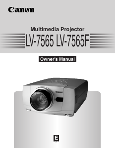 Manual Canon LV-7565 Projector