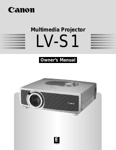 Manual Canon LV-S1 Projector