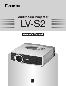 Manual Canon LV-S2 Projector