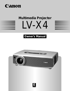 Manual Canon LV-X4 Projector