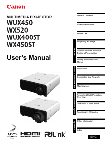 Handleiding Canon REALiS WUX400ST Beamer