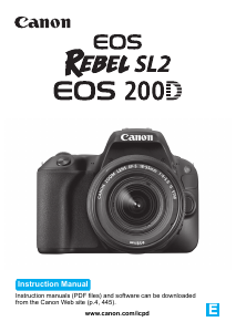 Manual Canon EOS Rebel SL2 Digital Camera