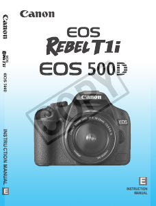 Manual Canon EOS Rebel T1i Digital Camera