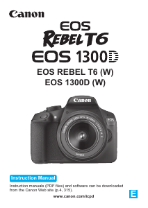 Manual Canon EOS Rebel T6 Digital Camera