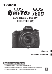 Manual Canon EOS Rebel T6s Digital Camera