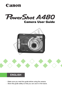 Manual Canon PowerShot A480 Digital Camera