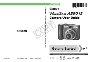 Manual Canon PowerShot A590 IS Digital Camera