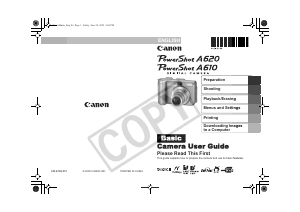 Manual Canon PowerShot A610 Digital Camera