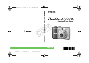Manual Canon PowerShot A1000 IS Digital Camera