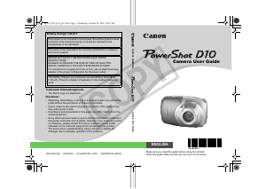 Manual Canon PowerShot D10 Digital Camera