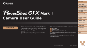 Manual Canon PowerShot G1 X Mark II Digital Camera