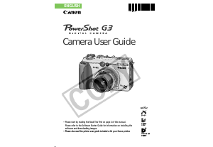 Manual Canon PowerShot G3 Digital Camera