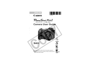 Manual Canon PowerShot Pro1 Digital Camera
