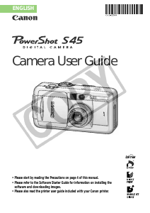 Manual Canon PowerShot S45 Digital Camera