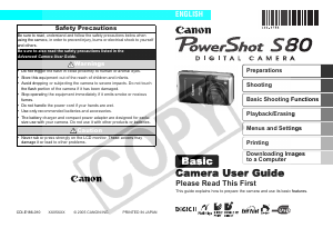 Manual Canon PowerShot S80 Digital Camera