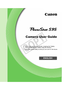 Manual Canon PowerShot S95 Digital Camera