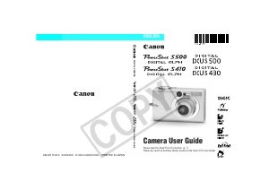 Manual Canon PowerShot S500 Digital Camera
